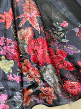 Black chinon crush silk readymade Lehenga