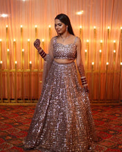 Dusty pink partywear Lehenga