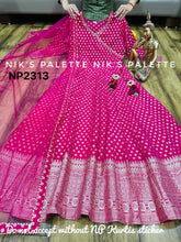Niks - pink banarasi anarkali (plus size too up to UK 30)