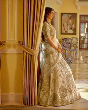 Classic Lehenga - Ivory and gold silk Lehenga