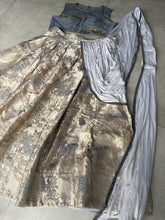 Silver and gold lehenga saree