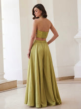 Pistachio green waistcoat and palazzo ser