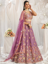 Light purple organza Lehenga