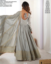 Chinon silk gown readymade