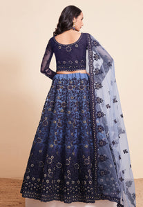 Oreya vol 2 - navy blue net Lehenga