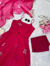 Pink strappy floral salwaar kameez