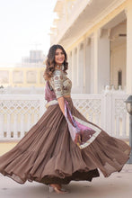 Beige flaired Lehenga and stylish