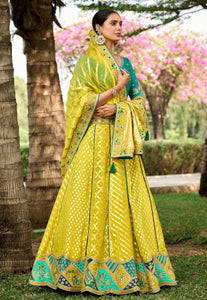 Serenity vol 4 -  mehendi green jacquard silk Lehenga