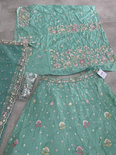 Sea green art silk Lehenga