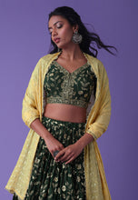 Karla collection - green Georgette Lehenga