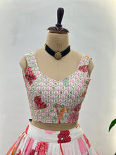 Floral white lehenga (plus size available 5XL)