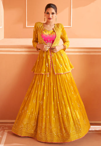 Janisha readymade - yellow mustard jacket style