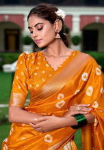 Dola silk shibori print mustard Lehenga