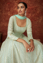 Mint green beaded gown