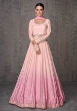 Janisha readymade - peach and pink ombre anarkali