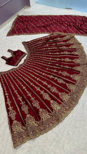 Maroon and gold Kasturi silk Lehenga