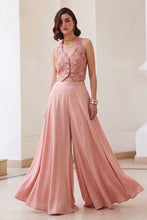 Pastel pink waistcoat and palazzo set