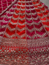 Orange and pink diamond Lehenga