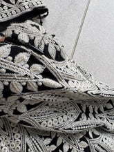 Black thread work palazzo with cape