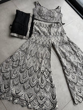 Black thread work palazzo with cape