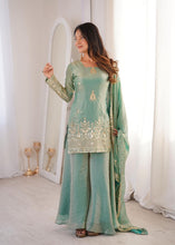 Sea Green fendi silk palazzo