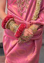 Pink savoy two toned silk saree