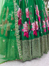 Green floral Lehenga