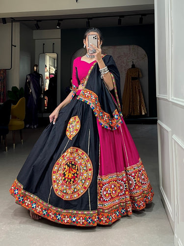 Pink pure cotton readymade Lehenga