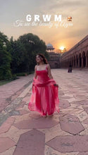 Shades of pink chiffon salwaar kameez