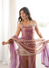 Fendy silk strappy dusty pink palazzo set