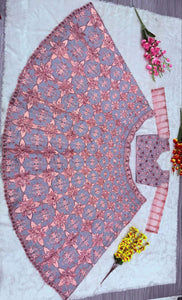Grey and pink sequinned partywear Lehenga