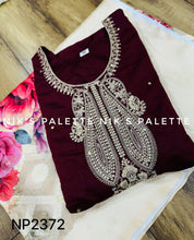 Niks collection - wine silk anarkali with floral dupatta (plus sizes too)