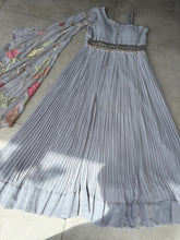 Lilac Indo western one shoulder gown