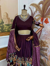 Pure rayon chaniya choli in wine