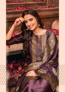 Viscose salwaar kameez with jacquard dupatta - readymade