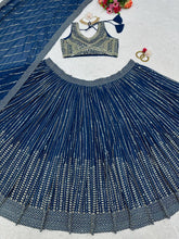 Malaga blue Lehenga