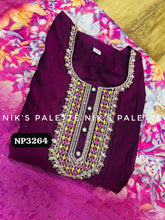 Niks collection - purple modal chanderi silk anarkali (plus size option)