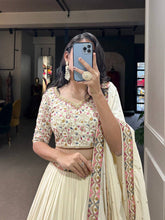 Off white embroidered Lehenga