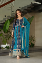 Two coloured panelled anarkali
