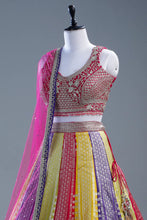 Boutique collection - multicolour silk panel Lehenga readymade