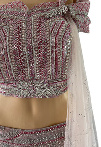 Boutique collection - pink glamour Lehenga Indo western style (one off piece)