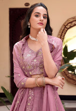 Pink Lehenga with pearl coding (skirt stitched)