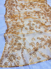 Partywear gold net saree