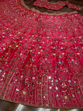 Rani pink satin Lehenga