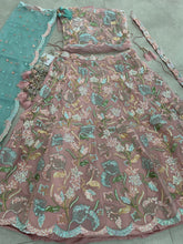 Peach pink floral Lehenga