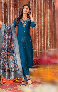 Pure Dola silk salwaar kameez - gurudwara