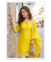 Chinon silk with yellow floral bliss palazzo set