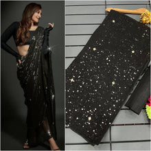 Sonakshi Sinha inspired black sequins saree