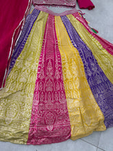Boutique collection - multicolour silk panel Lehenga readymade