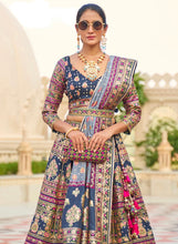 Riyana - rajwadi silk floral Lehenga in blue